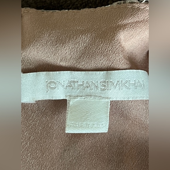 Jonathan Simkhai Metallic Mini Dress Nude size XS - Picture 8 of 16